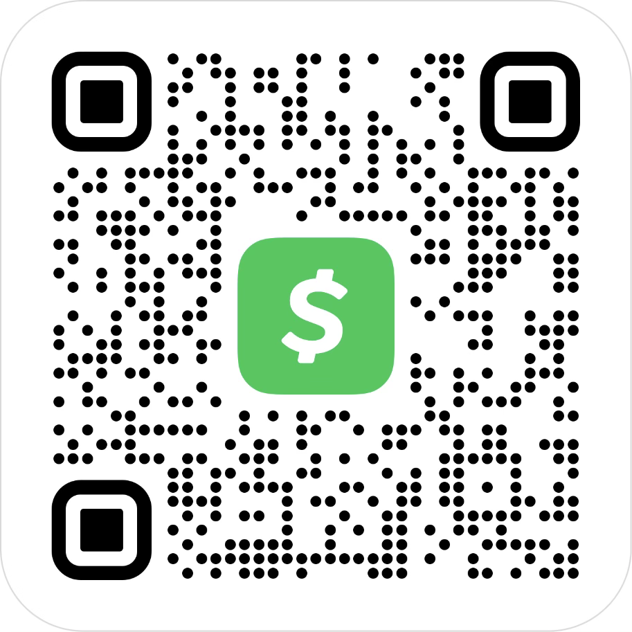 Scan to donate via CashApp